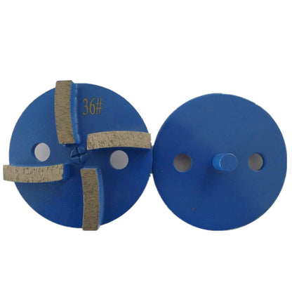4 Inch Diamond Polishing Pads with Single Pin  Four Segment Bars12PCS Grit 36 for Concrete Grinding Wheels and Metal Floor Discs