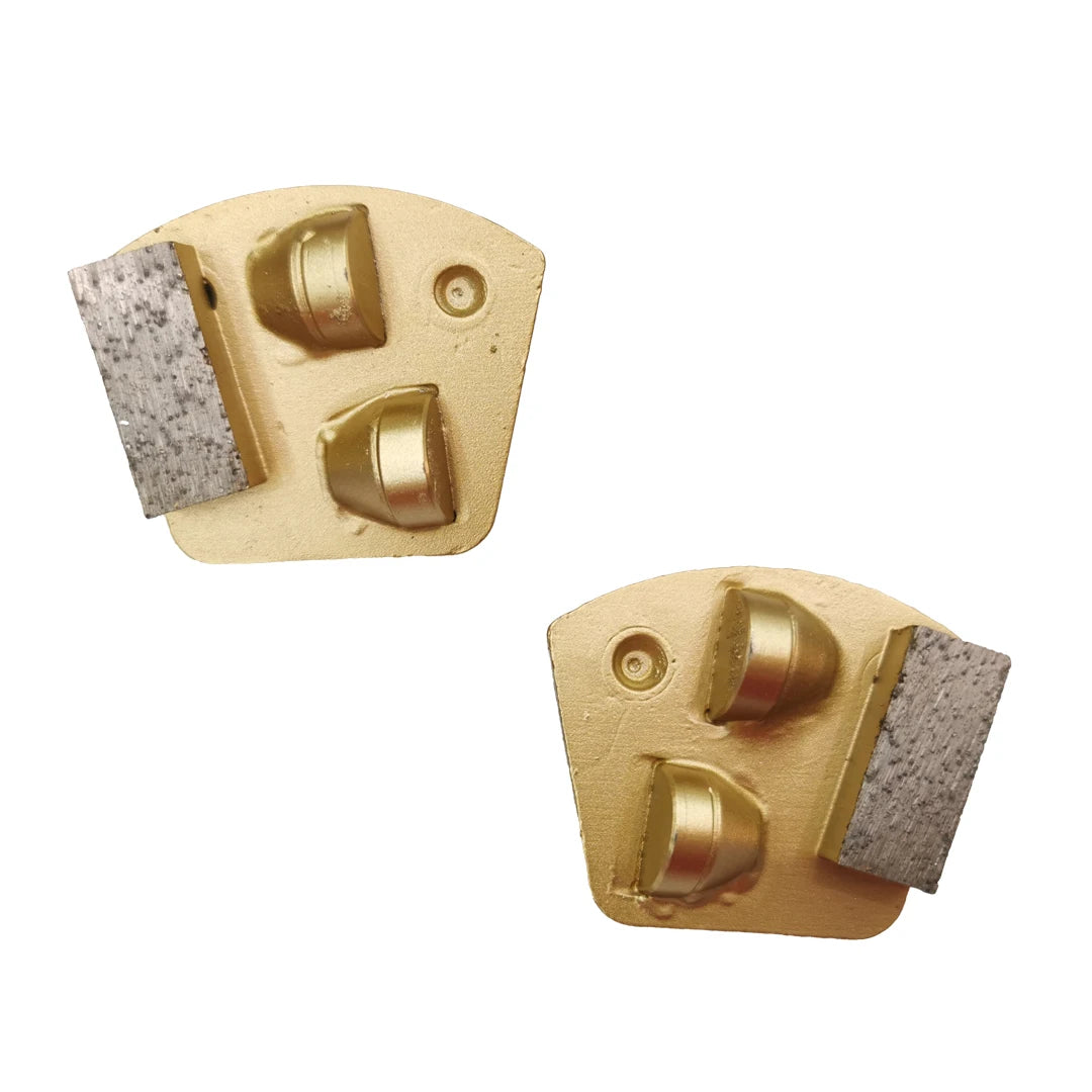Werkmaster PCD Grinding Disc Double Pins Epoxy PCD Tools Concrete Coating Glue Floor Pads with Two Half Dovetail PCD 9PCS