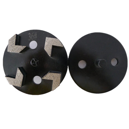 4 Inch Diamond Polishing Disc with Arrow Segments for Concrete Floors - Metal Bonded Grinding Pads with Single Pin - 12PCS