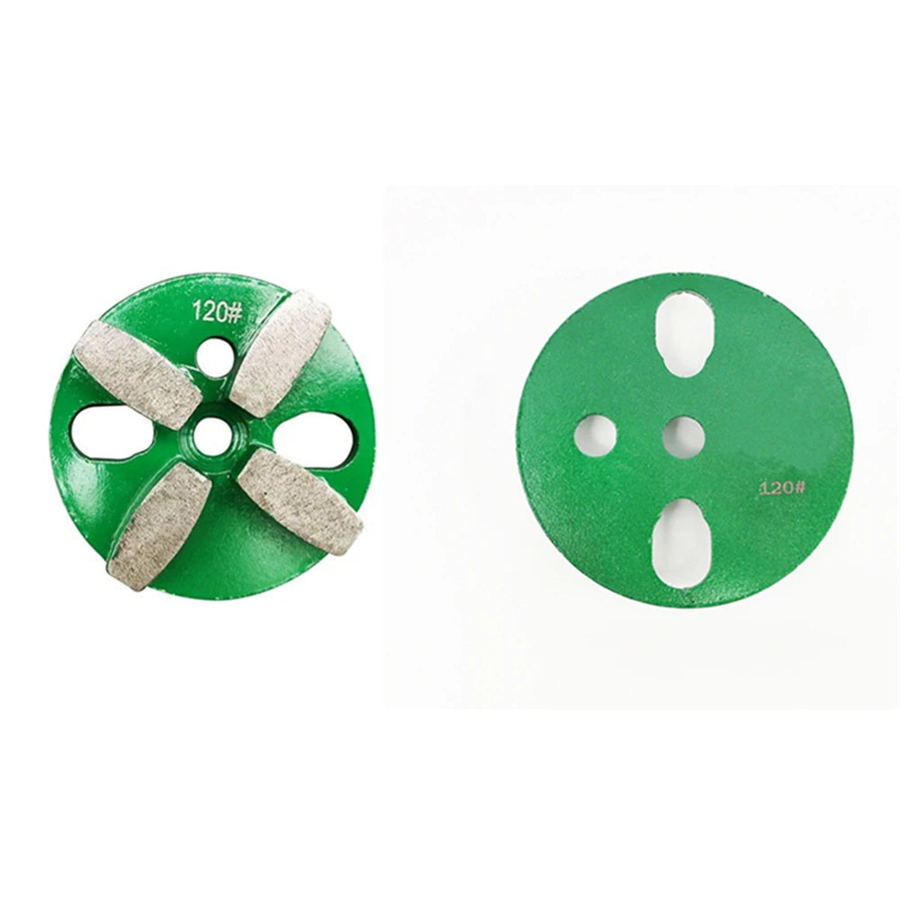 Magnetic Holes 4 Inch Diamond Grinding Plate with Drum Segments for Concrete Floor Polishing - 12PCS"