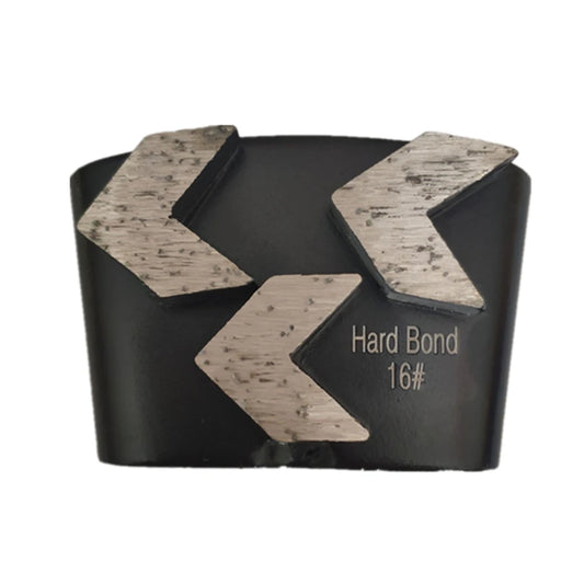 HTC EZ Change Diamond Grinding Pads Hard Bond HTC  EZ Floor Head Metal Diamond Tools with Three Sharp Arrow Grinding Segments for Grinder - Pack of 12PCS
