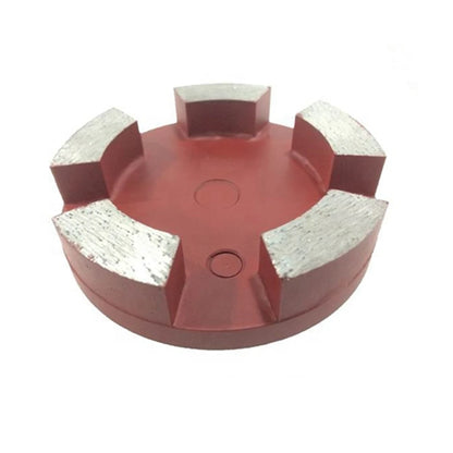 3 Inch Diamond Grinding Disc with Grit 30 Medium Bond Concrete Plates Double Post STI Diamond With Five Curved Segments - 9PCS