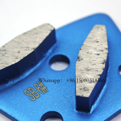 ASL Trapezoid Diamond Grinding Plate ASL Dry Floor Polishing Pad With Double Octagon Segments Three Holes Blank 12PCS