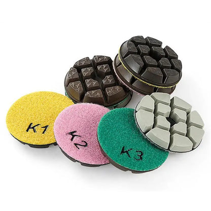 4 Step  3"/80mm  Concrete Floor Polishing Pads Resin Bond Diamond  Sanding Disc  Renew Repairing