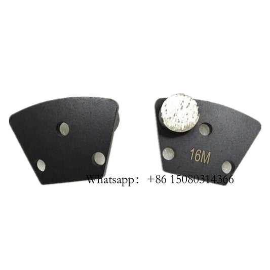 Trapezoid Concrete Abrasive Metal Wing Round Segment Blastrac Diamond Grinding Shoes For Cement Floor Polishing 12PCS