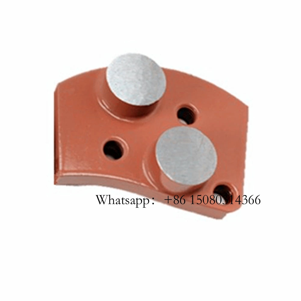 Unique Blastrac Blank Diamond Grinding Shoes Two Round Segments Concrete Pads With Three M6 Thread Holes 12PCS