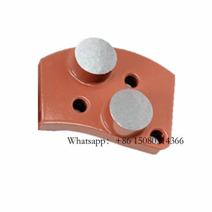 Unique Blastrac Blank Diamond Grinding Shoes Two Round Segments Concrete Pads With Three M6 Thread Holes 12PCS