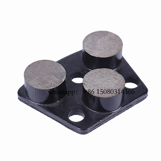 Terrazzo Floor Grinding Shoes: Blastrac Diamond Block with Three Round Segments for ASL Concrete - Pack of 12PCS