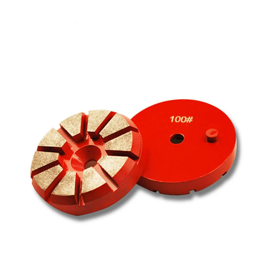 10Pcs  Concrete Diamond Grinding Disc 3 Inch Single Post Floor Pads for Grinder Machine  10 Segmented Metal Bond