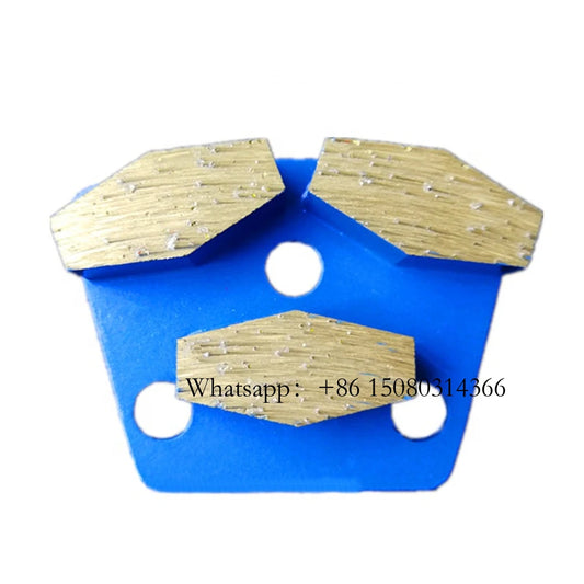 Blastrac Trapezoid Grinding Plates With Three Hexagonal Segments Diamond Tool For Concrete BLASTRAC Grinder 12PCS