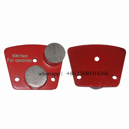 12PCS Blastrac Diamond Grinding Shoes with Dual Round Segments for Concrete and Terrazzo Flooring