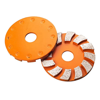 9PCS Diamond Grinding Disc Set for Concrete, Granite and Marble- 3 Inch Turbo Row Segmented Disc with 4 Stone Pads