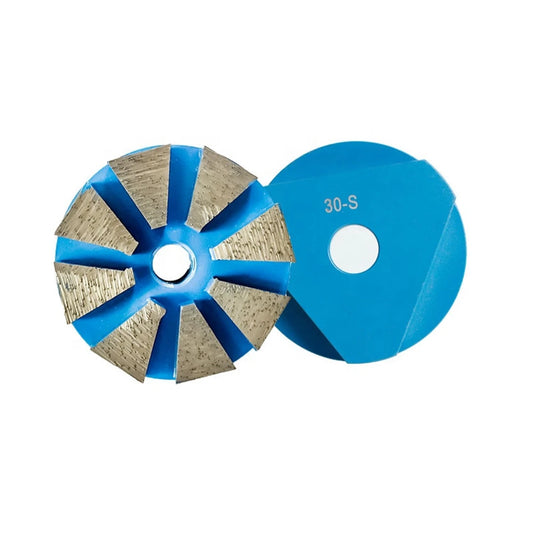 Triangle EZ Change Quick Lock Floor Grinding Pads 4 Inch Diamond Stone Disc Metal Polishing Puck For Concrete 9PCS