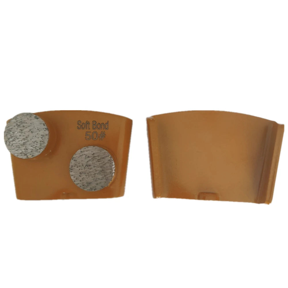 Yellow Soft Metal Bond Concrete Abrasive Disc with Double Round Grinding Bars for HTC EZ Grinder - 9PCS