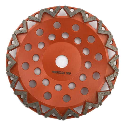 High Sharpness Diamond Arrow Segments Grinding Head for Concrete Plates Floor Disc, 7 Inch, with Metal Bonded Bars - 3PCS