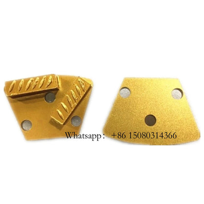 Trapezoid Metal Abrasive Tools PCD Diamond Grinding Pad Blastrac Split Block For Concrete Epoxy Coating Removal 12PCS