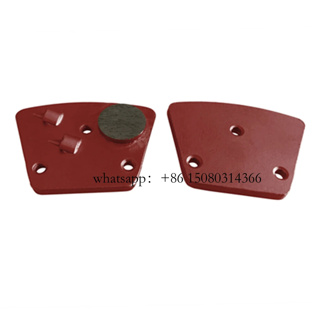 Blastrac PCD Diamond Grinding Shoes - 12PCS Trapezoid Pads with Two Quarter Rounds and Epoxy Glue Coating for ASL Grinders
