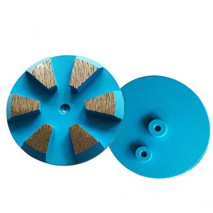 Floor Grinding Plates D83mm 3 Inch Diamond Grinding Disc with Six Segments Single/Double Post Metal Concrete Polishing Pads 9PCS