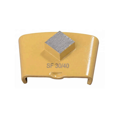 HTC EZ Type Diamond Concrete Floor Pads with Single Square Grinding Segment for Efficient Grinding - 12PCS