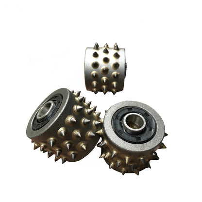 Bush Hammer Roller Three Rows 45 Teeth Diamond Carbide Tips   for Stone Surface and Concrete Floor Grinding 12PCS