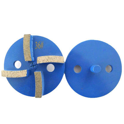 4 Inch Diamond Polishing Pads with Single Pin  Four Segment Bars12PCS Grit 36 for Concrete Grinding Wheels and Metal Floor Discs