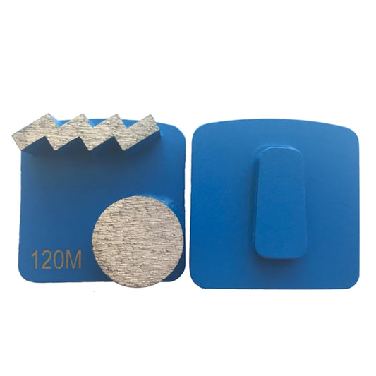 Husqvarna Diamond Grinding Shoes  Aggresive Zigzag Step Segment Grinding Block With One Round Sharp Metal Flooring Disc For  Grinder