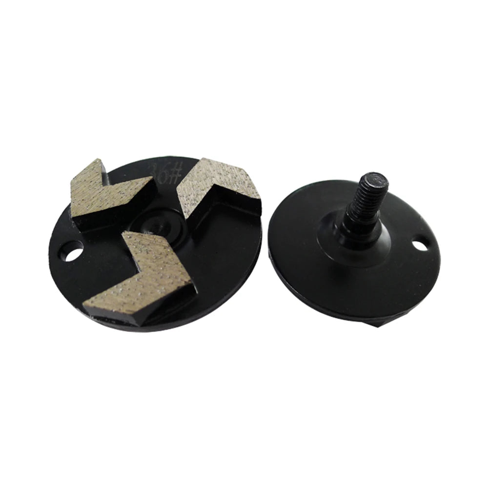 Single Thread Pin Diamond Plus Metal Grinding Wheel 3 Inch for Stone and Concrete Terrazzo Floor D68mm 12PCS