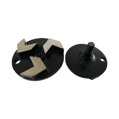 Single Thread Pin Diamond Plus Metal Grinding Wheel 3 Inch for Stone and Concrete Terrazzo Floor D68mm 12PCS