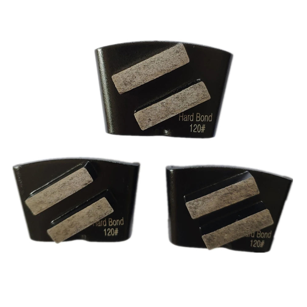 HTC   EZ Floor Shoes with Hard Bond Concrete Grinding Head and Two Bars, Suitable for Soft Multi Grits Grinders 12PCS