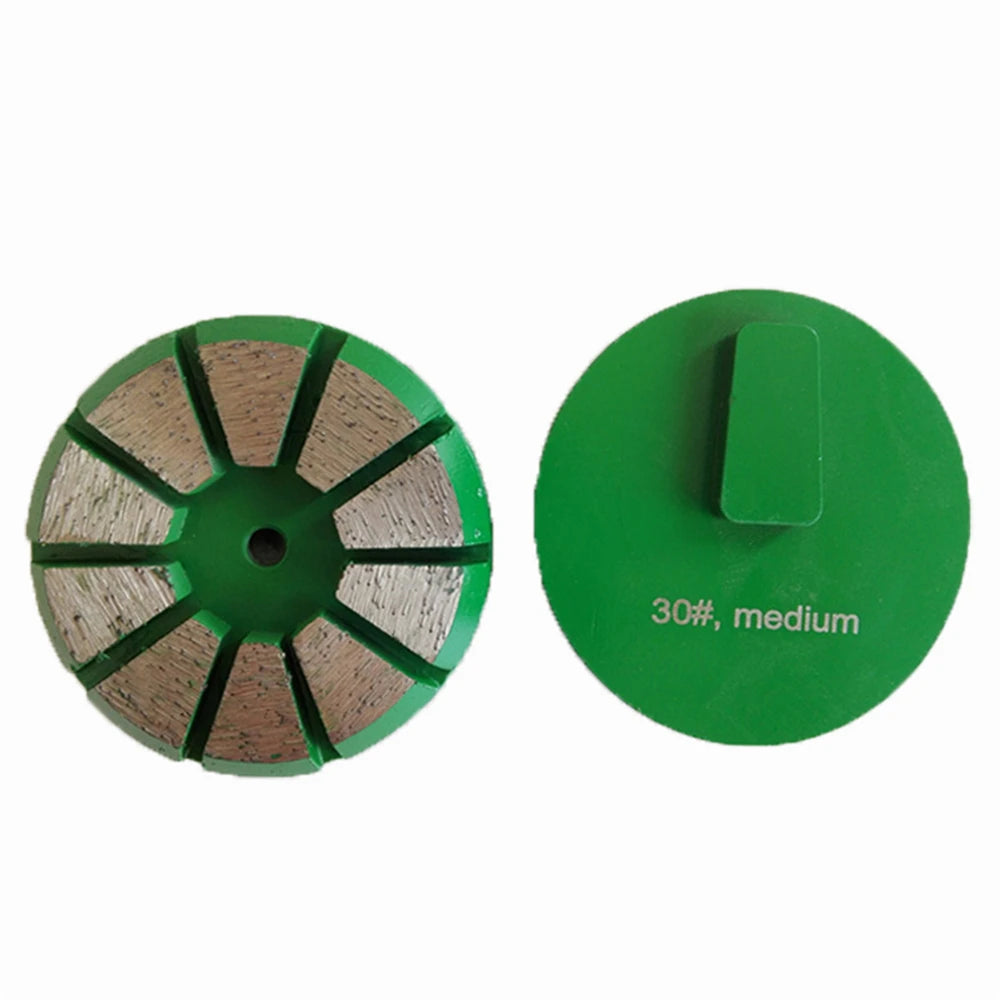 9PCS Redi Lock Diamond Grinding Disc - 3 Inch Floor Pads with 10 Trapezoid Segments for Concrete and Terrazzo Polishin