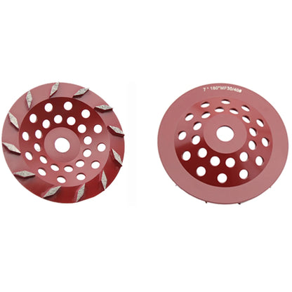 7 Inch Metal Bond Diamond Grinding Cup Wheel with Rhombus Segments for Terrazzo Floor  Pack of 3PCS