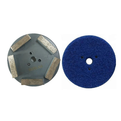 Klindex 4 Inch Diamond Grinding Disc with Five Rectangle Segments Polishing Pad for Concrete Granite and Stone 9PCS