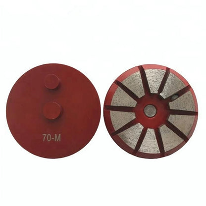 9PCS Trapezoid Segments Diamond Concrete Pads - 3 Inch STI Metal Grinding Disc for Terrazzo Floor with Two Pins