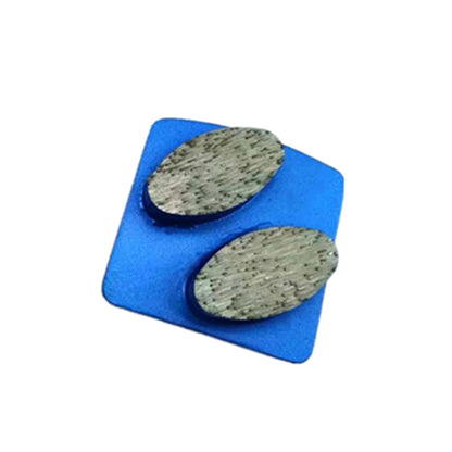 Husqvarna Diamond Grinding Shoes Oval Shape Segments Grinding Plates  Diamond Floor Disc With Two Ellipse Bars For Terrazzo Stone 12PCS