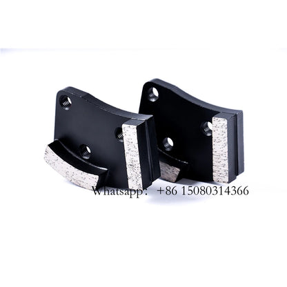 Three M6 Screw Holes Blastrac Grinding Plates Metal Bond Abrasive Floor Tools Diamond Pads With Two Segments 12PC
