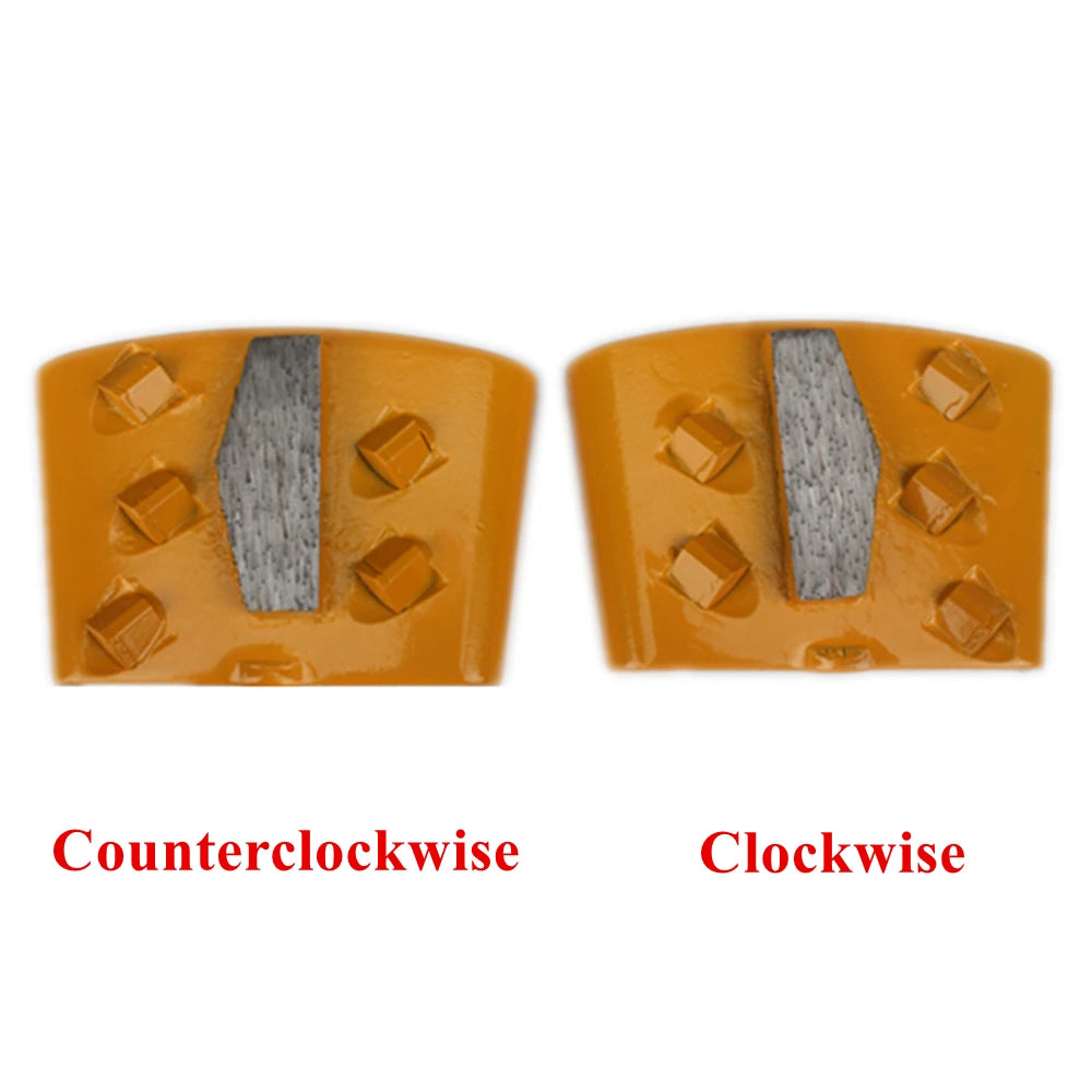 HTC  Quick Lock Diamond PCD Grinding Shoes Super Scraper PCD Grinding Shoe T-Rex Diamond Segment 5 Reverse and 1 Pentagon Bar Ideal Epoxy Coating Removal 9PCS