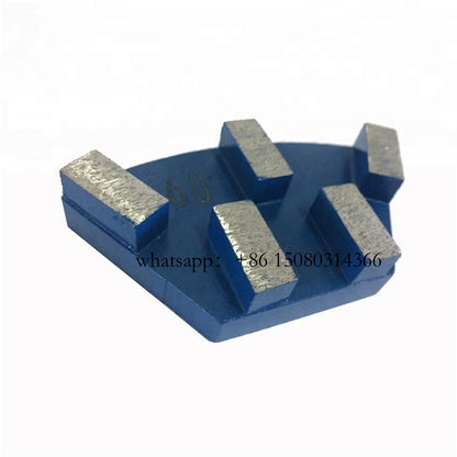 5-Segment Cassani Metal Bond Diamond Grinding Blocks for Concrete Stone Polishing - Pack of 9 Pads