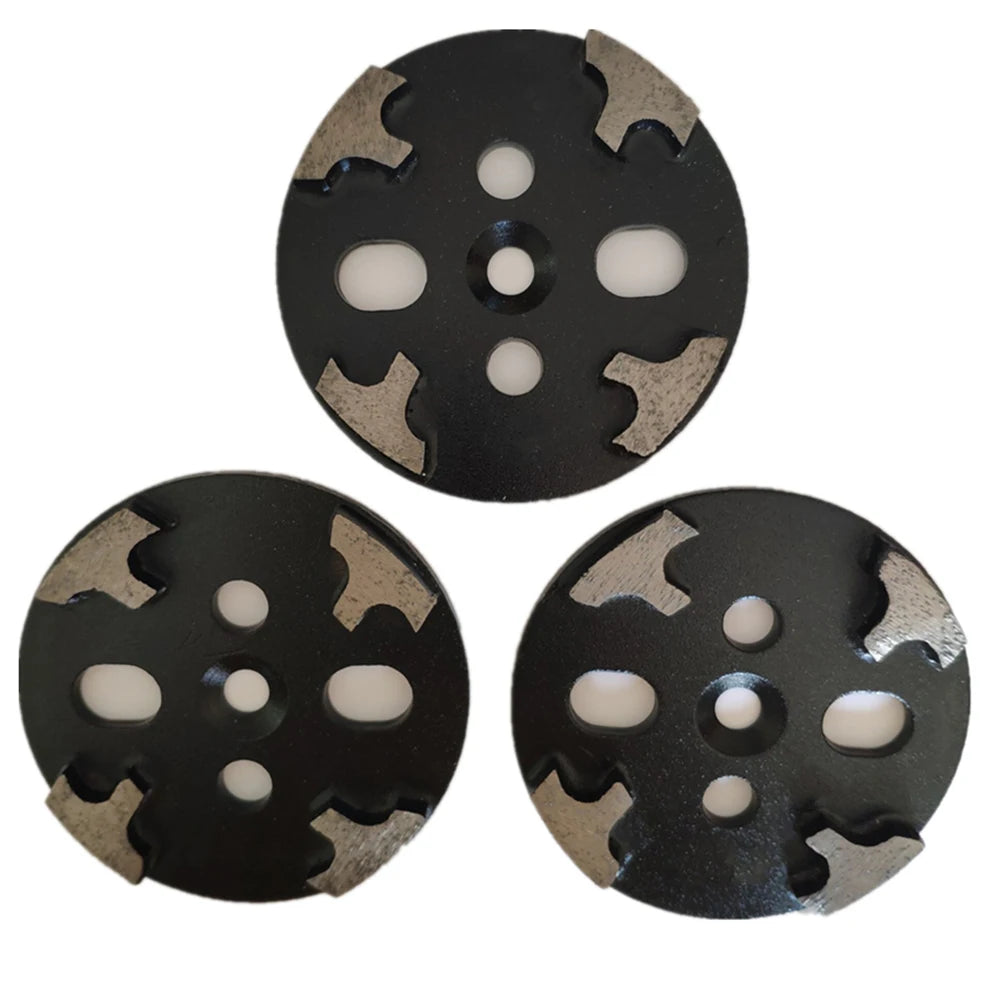 GB Universal Floor Metal Polishing Disc Magnetic Quick Change Concrete Grinding Plate with Four T Shape Segments 9PCS