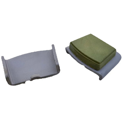HTC  EZ Change Metal Blank Resin Pads for Concrete Floor Polishing - Fine Polish with Big Rectangle Bar 9PCS