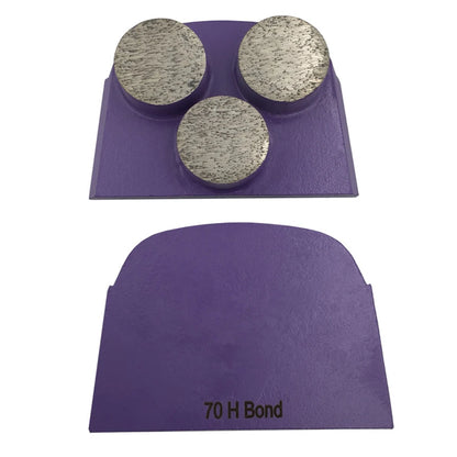 LavinaTrapezoid Lavina Grinding Plates With Three Buttons Long Life Metal Floor Pads For Soft Medium Hard Concrete 9 PC
