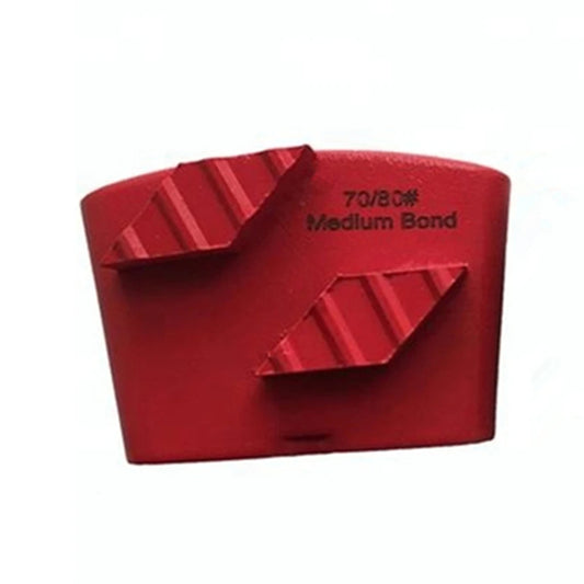HTC  EZ  Red Medium Bond Rhombus Shape Diamond Grinding Teeth Yellow Soft Concrete Floor Leveling Segments 12PCS