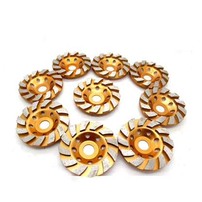 9PCS Diamond Grinding Disc 3 Inch Diameter with Continuous Rim Turbo Row Diamond Segments for Floor Grinding Wheel, Stone Slab,