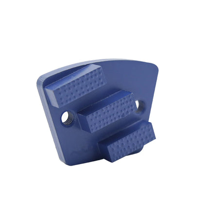 Blastrac Metal Diamond Grinding Block with Three Rectangle Dots Rough Diamond Segments for ASL Floor Grinder - 12PCS.