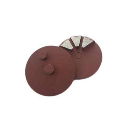9PCS Two Pins STI Concrete Grinding Disc 3 Inch Diamond Floor Wheel Metal Bond Polishing Pads With Three Segments