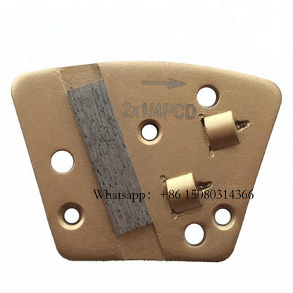 Magnetic Holes M6 Thread Blastrac PCD Grinding Bars Metal Bond Concrete Floor Pads For Mastic Rubber Glue Remove 12PCS