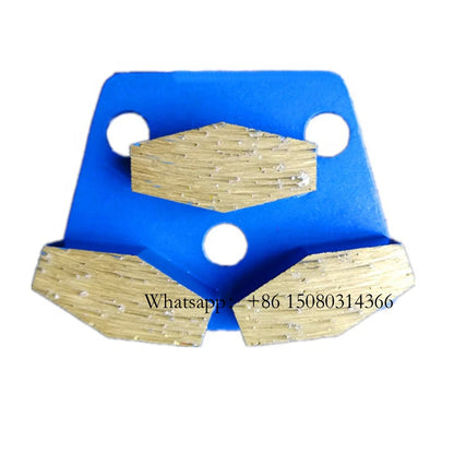 Blastrac Trapezoid Grinding Plates With Three Hexagonal Segments Diamond Tool For Concrete BLASTRAC Grinder 12PCS