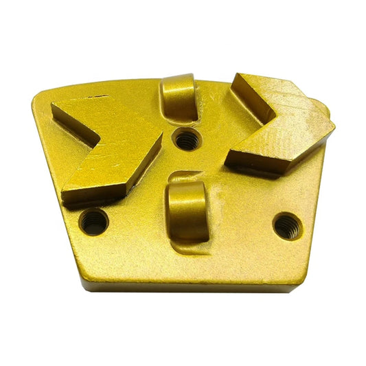 12PCS Blastrac Metal Bond Diamond Grinding Shoes with PCD Pads and Two Half Arrow Segments for Epoxy Coating Removal
