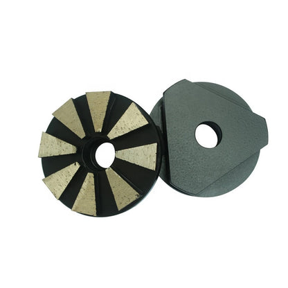 Triangle EZ Change Quick Lock Floor Grinding Pads 4 Inch Diamond Stone Disc Metal Polishing Puck For Concrete 9PCS