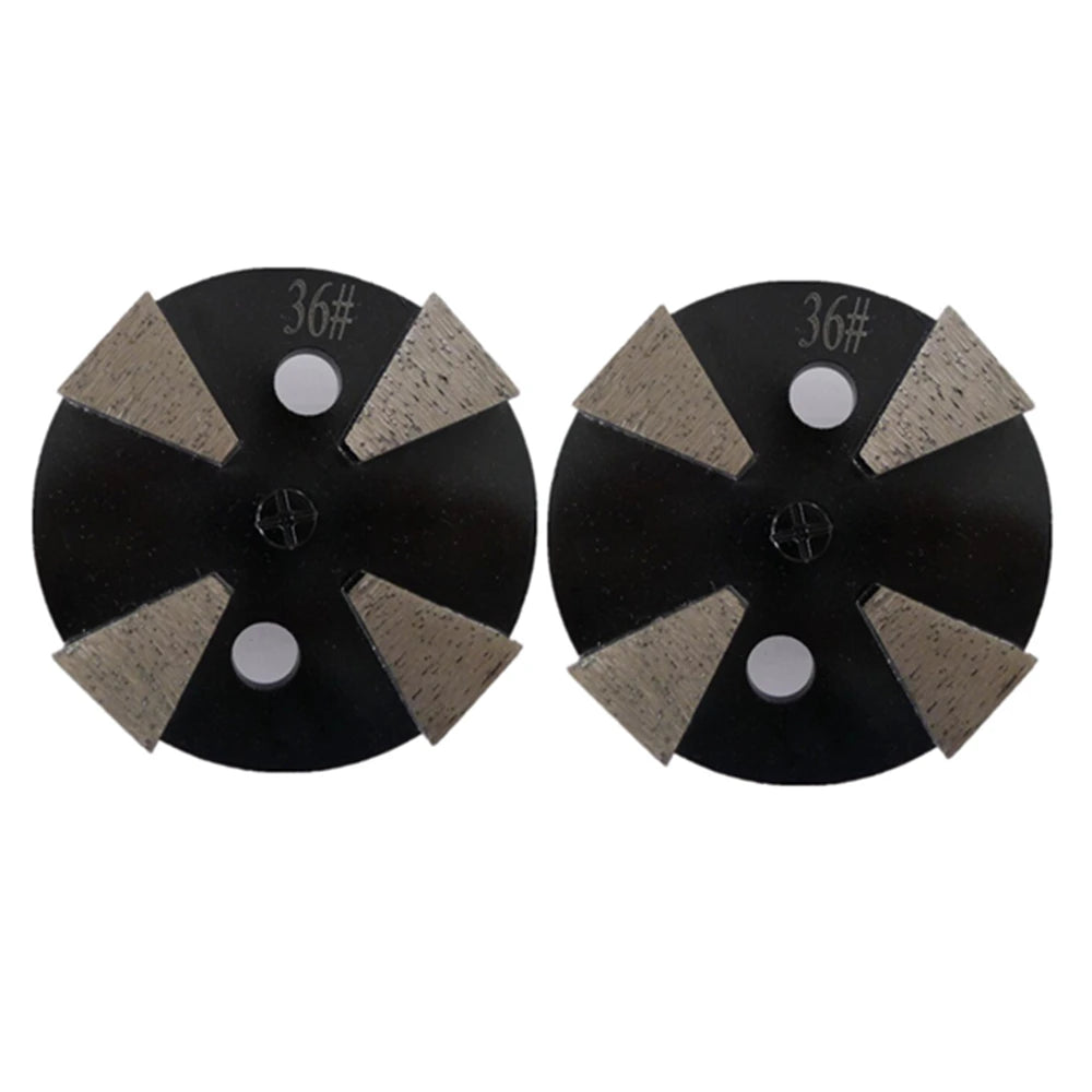 Diamond Grinding Pads 4 Inch Single Pin Floor Disc with Four Trapezoid Bars for Concrete and Terrazzo - Pack of 12