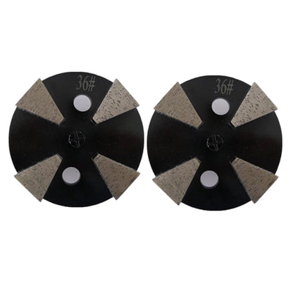 Diamond Grinding Pads 4 Inch Single Pin Floor Disc with Four Trapezoid Bars for Concrete and Terrazzo - Pack of 12